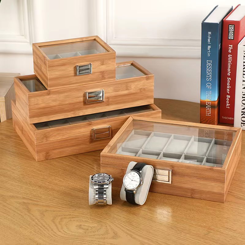 Boîte de rangement de montre en bois