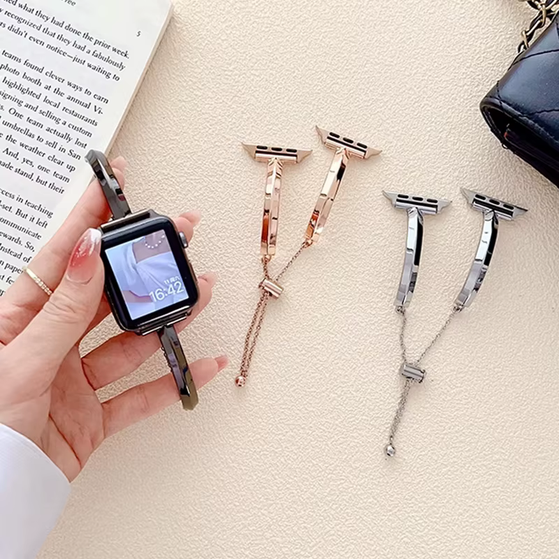 Bracelet de montre de luxe pour Apple Watch série 10 9 8 7 6 Se 5 4