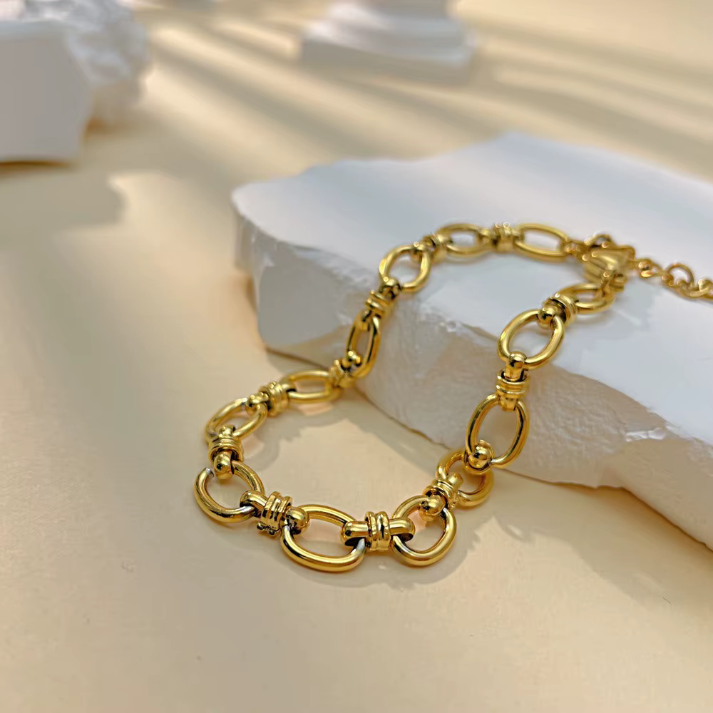 Bracelet Hip Hop Rock en acier inoxydable pour hommes et femmes