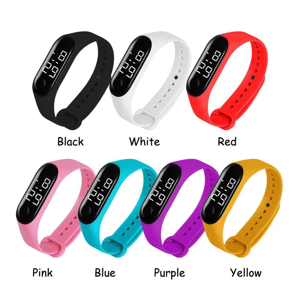 Montres avec LED capteur tactile électronique étanche pour les sports électroniques hommes femmes mode étudiant amoureux natation cadeau avec boîte PP