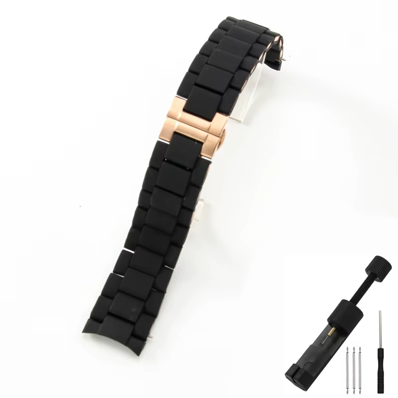 Pour Emporio Armani AR5890 5891 5906 5905 Bracelet de montre en Silicone solide en acier inoxydable liens