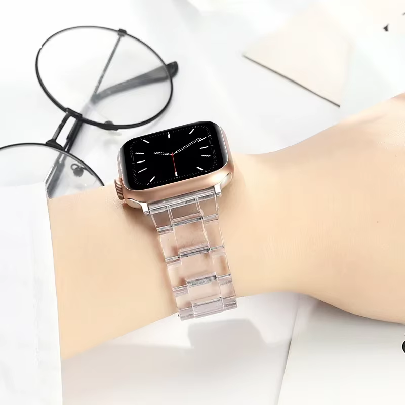 Bracelet en résine transparente pour Apple Watch Band