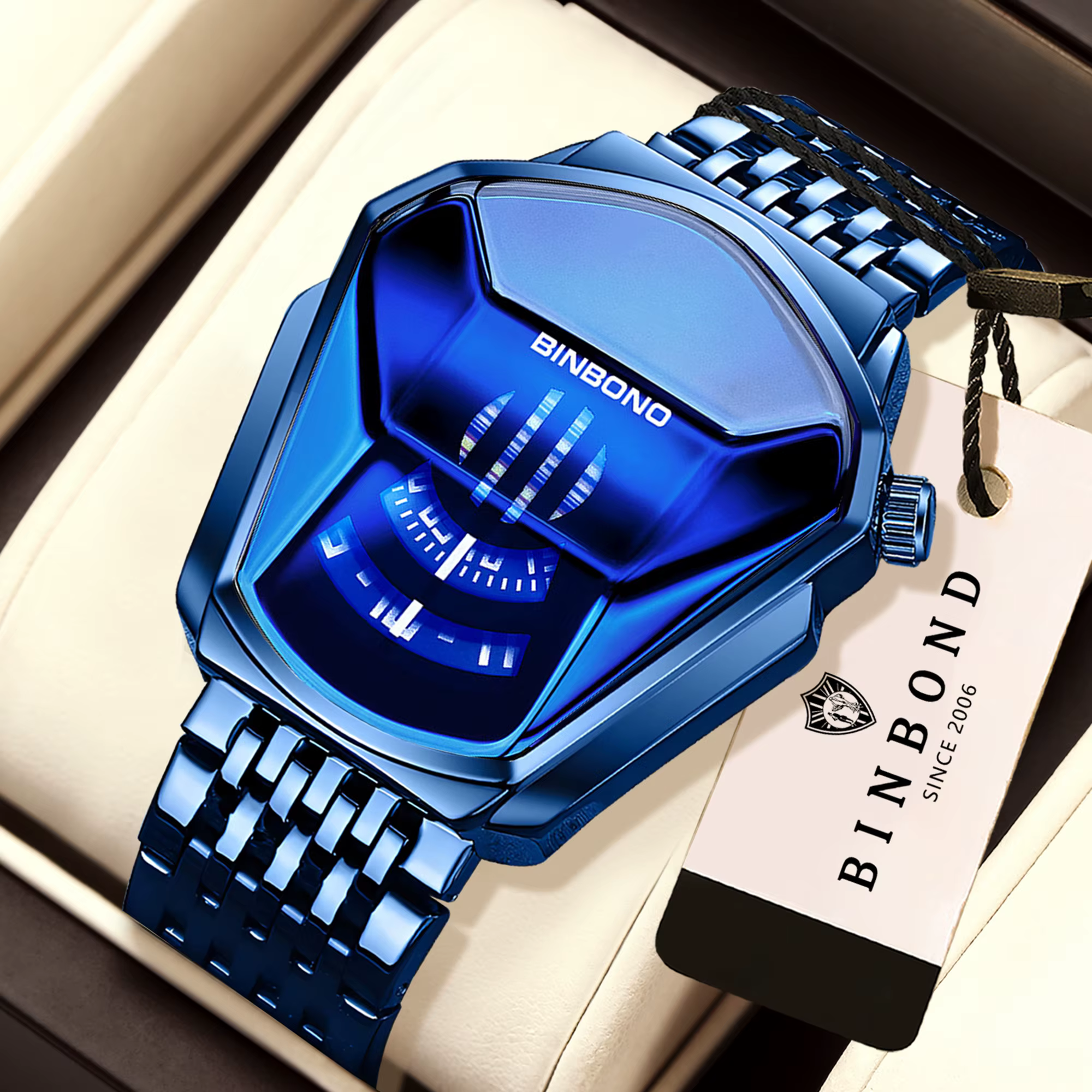 Montres à quartz BINBOND Iron Man Face