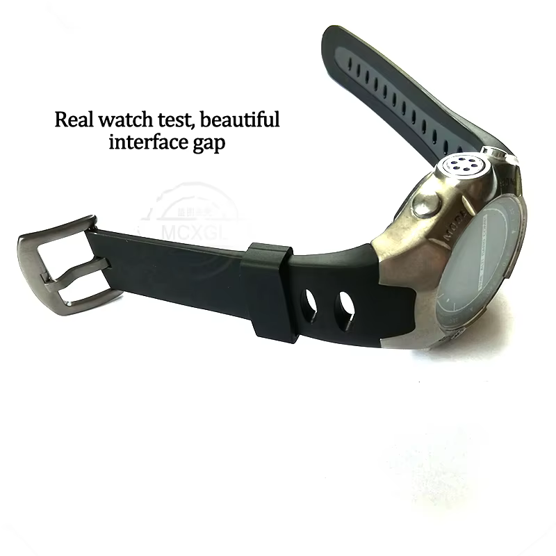 Bracelet de montre en caoutchouc pour Suunto Observer X6 HRM DEC19 P45