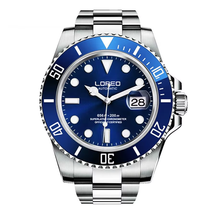 LOREO Original hommes montre d'affaires 20ATM étanche montre-bracelet haut de gamme Sport décontracté mouette