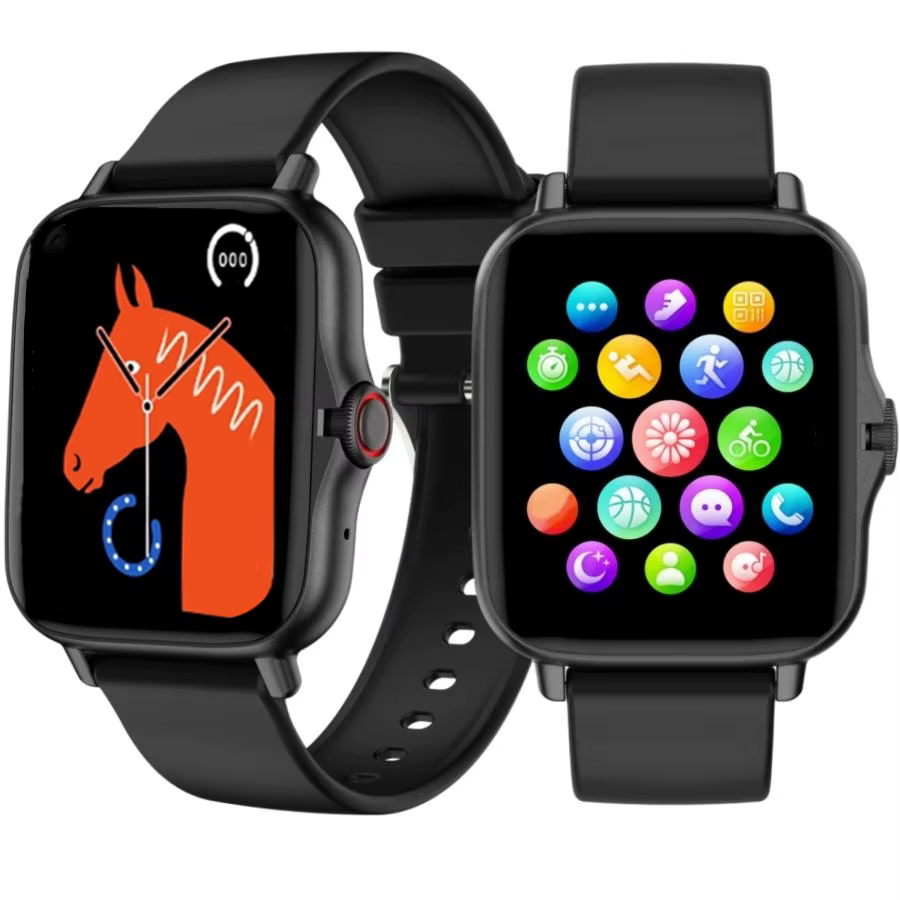 Montre intelligente multifonction Message Lecture de musique Cadran Appel Écran tactile Smartwatch pour femmes Hommes Montres de sport pour Android IOS
