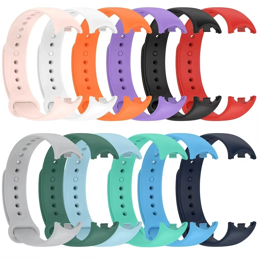 Bracelets de montre de Sport pour Xiaomi Mi band 8-9 NFC remplacement miband9/8 Bracelet en silicone