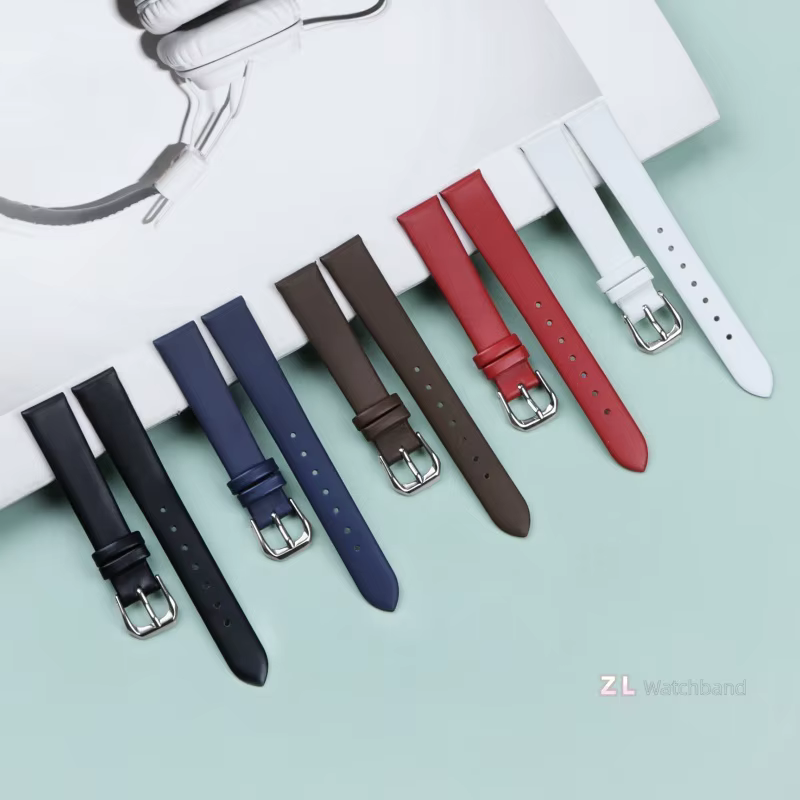 Bracelet de montre rétro en cuir véritable pour femme