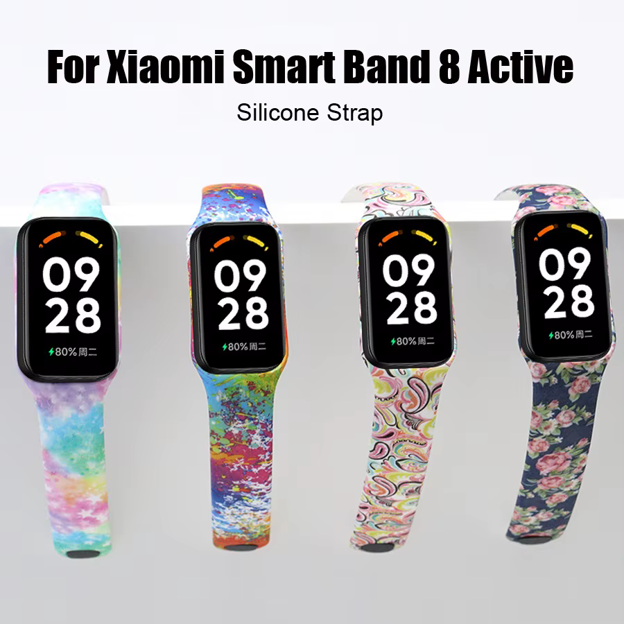 Bracelet de rechange en silicone imprimé pour Xiaomi Mi Band 8