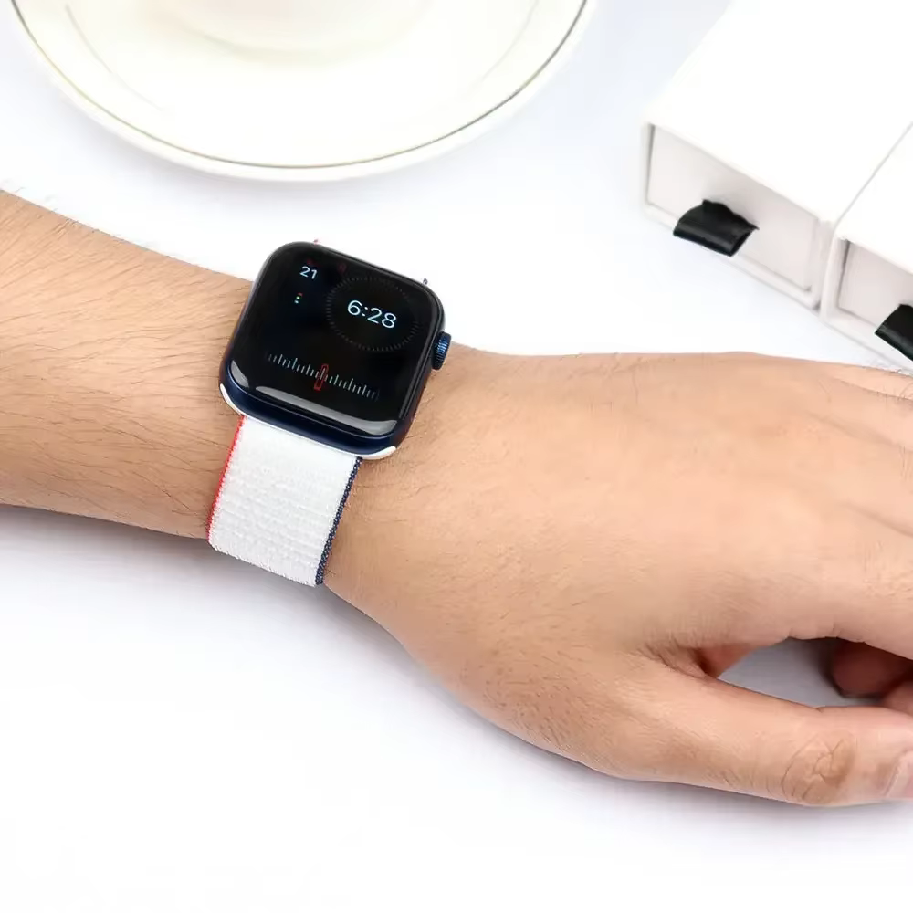 Bracelet à boucle en Nylon pour bracelets de montre Apple 49mm Ultra2 44mm 40mm 45mm 41mm 46-42mm