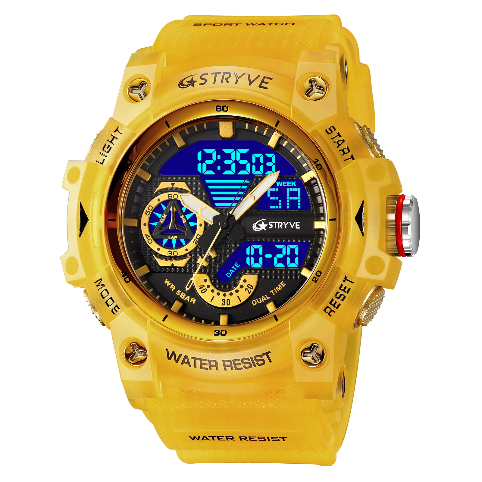 STRYVE marque 8029 Sport montres étanche livraison directe montre chronomètre réveil jeune mode