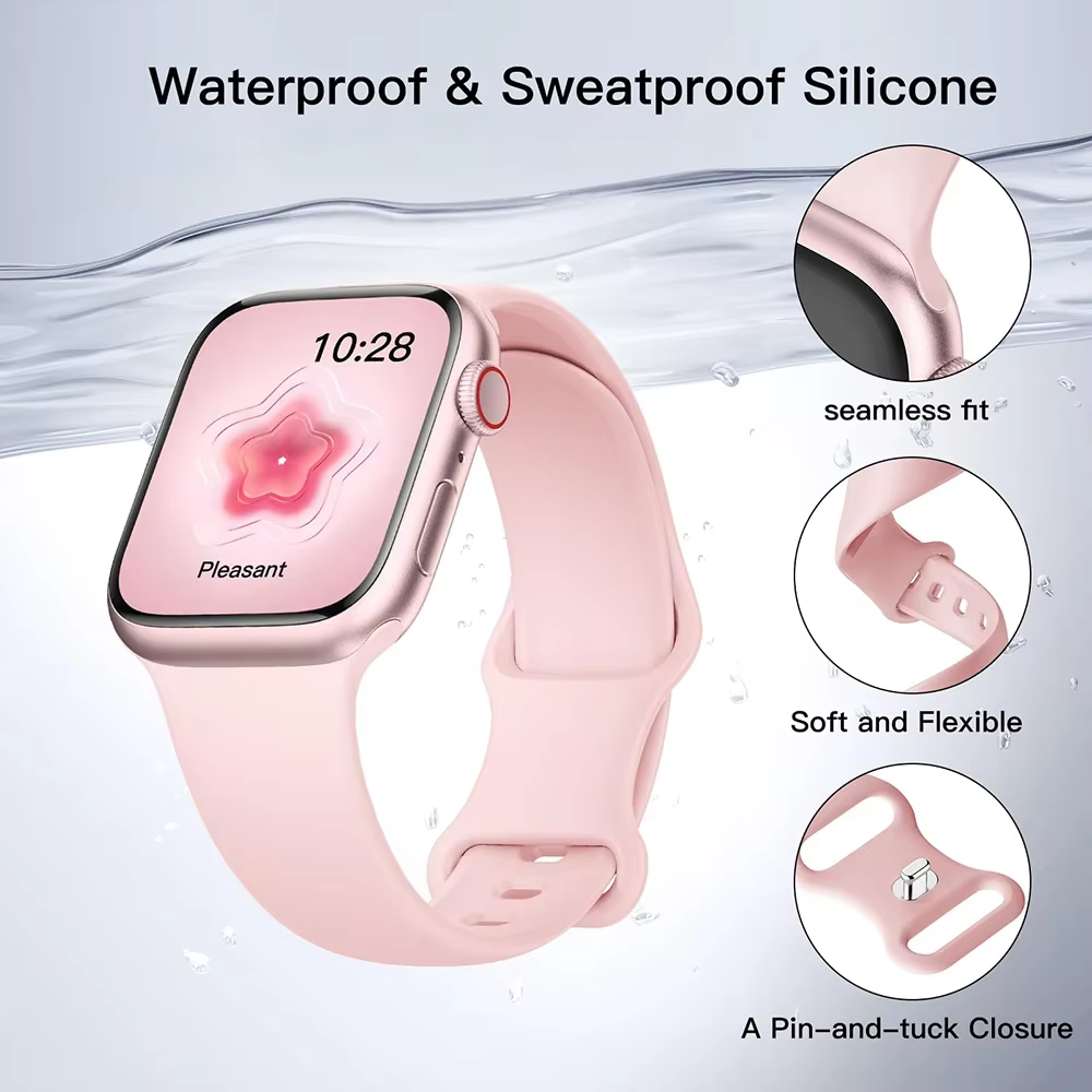 Bracelet de sport en Silicone pour apple watch Ultra 49mm série 9-8-7 41mm 45mm correa 44mm 40mm