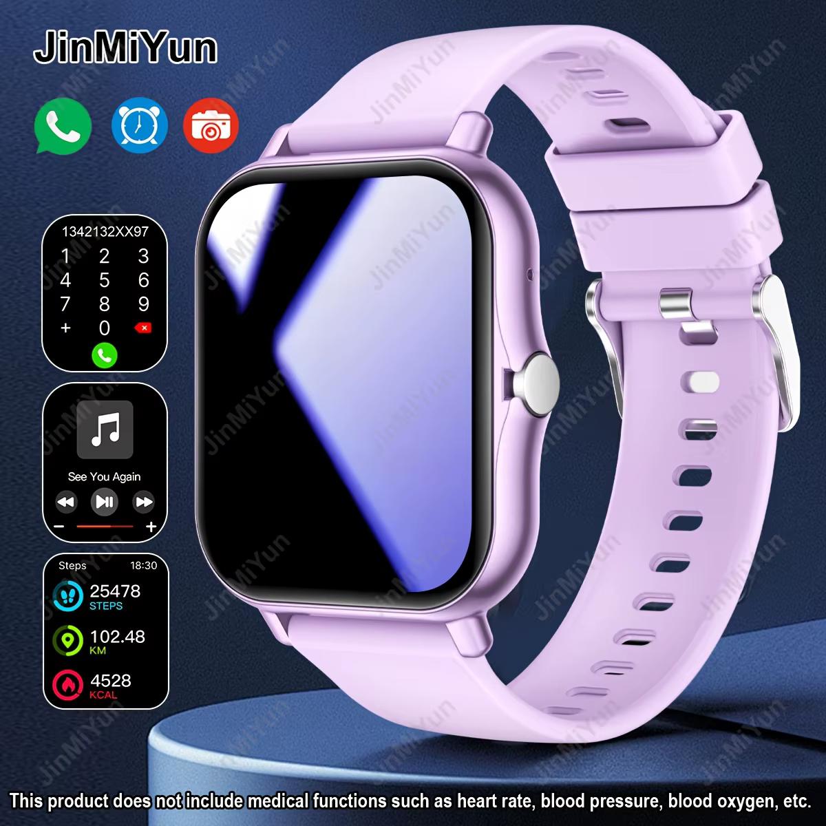 Montre connectée tendance avec écran tactile HD de 1,83 pouce, appels sans fil, rappel et rejet d'appels