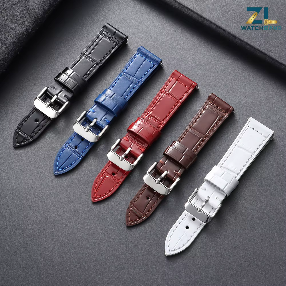 Bracelet de montre en cuir véritable de haute qualité