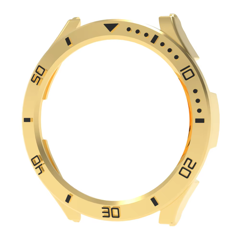 Cadran cadre lunette Mod couverture pour Samsung Galaxy montre 7 6 5 Pro PC plastique galvanoplastie demi-enveloppé pare-chocs 44mm 40mm 46mm