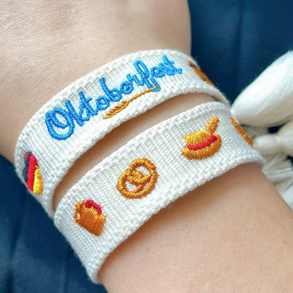 Bracelets Oktoberfest faits à la main pour les amateurs de bière, bracelets réglables tissés à pampilles