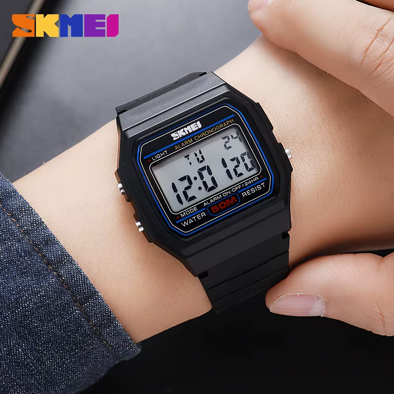 SKMEI 2042 mode sport montre noire pour hommes Chrono militaire LED affichage
