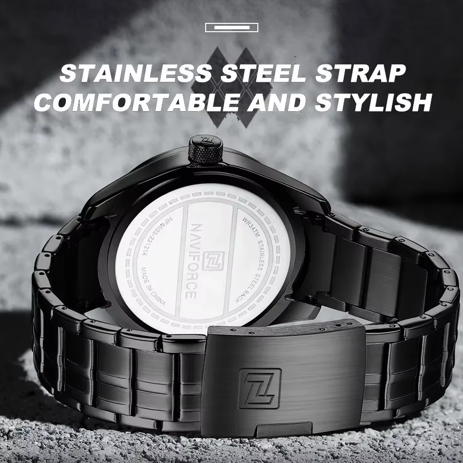 Top marque NAVIFORCE montre pour hommes étanche Quartz affaires décontracté bracelets en acier inoxydable Date horloge Relogio Masculino