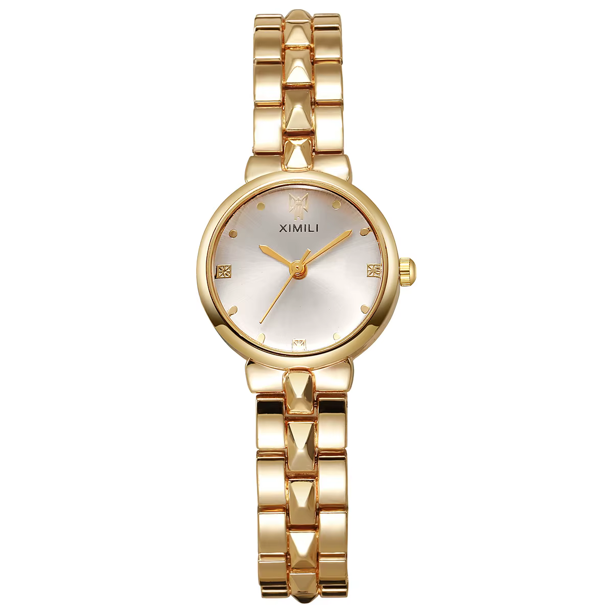 Nouvelle montre-bracelet pour femme, style bracelet carré doré, montre pour femme luxueuse et simple, montre-bracelet haut de gamme pour femme.