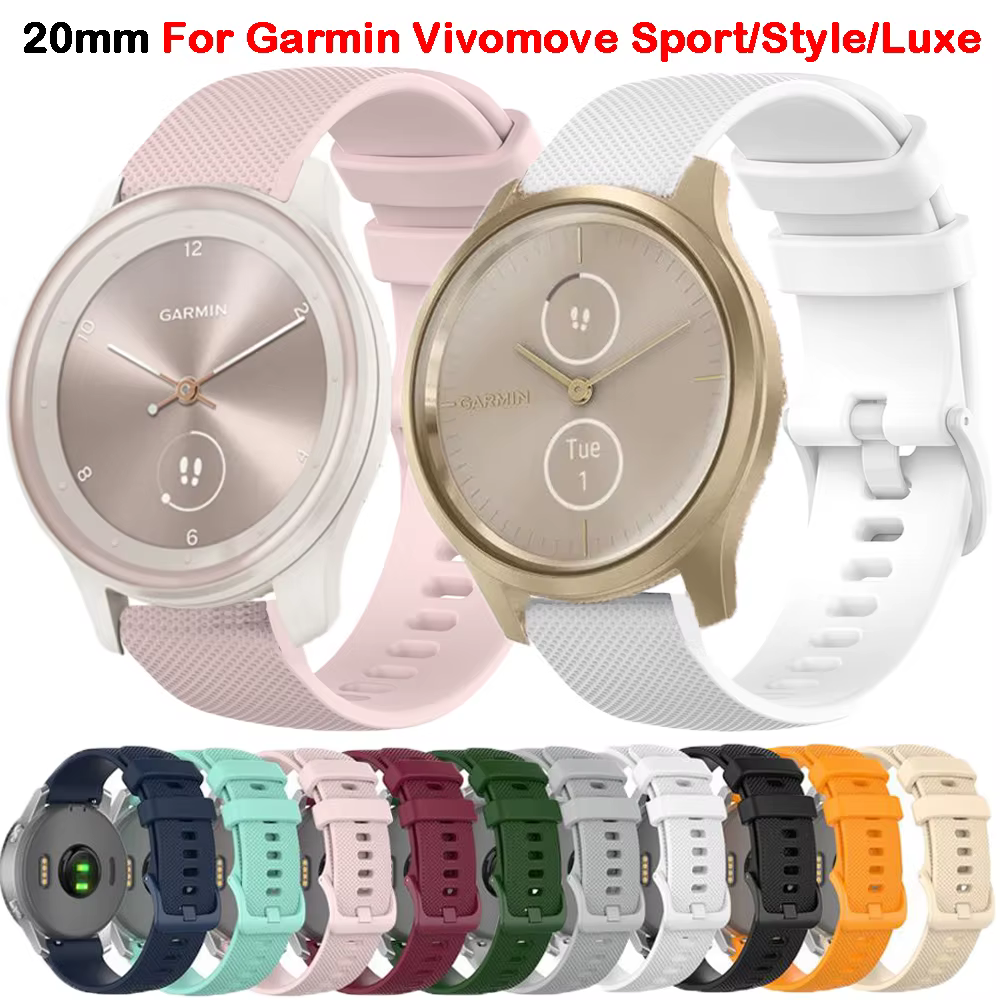 Pour Garmin Vivomove Sport/Style/Luxe/Tendance Bracelet montre intelligente remplacement