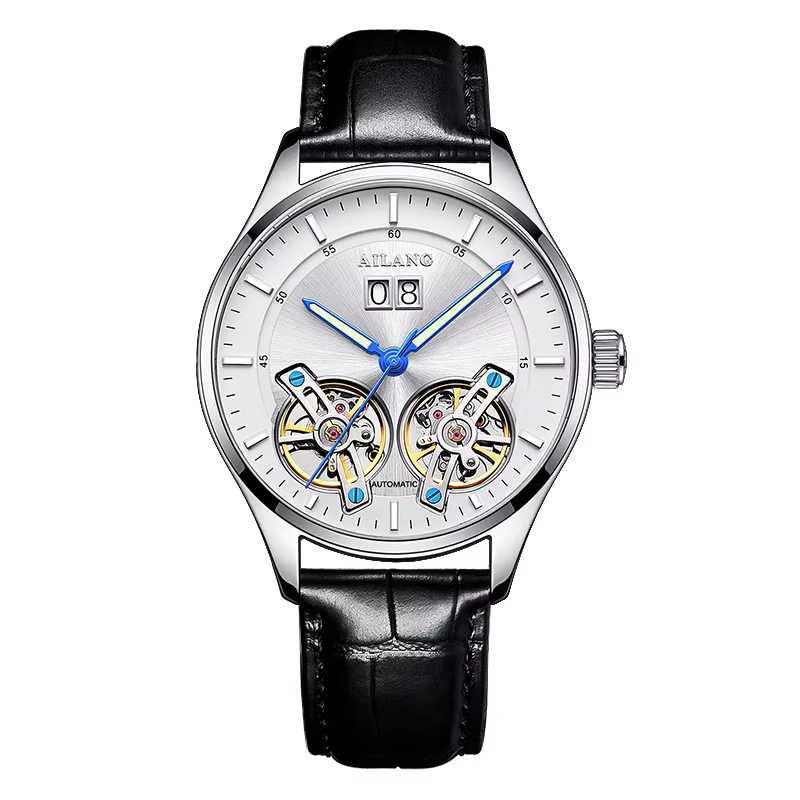 AILANG authentique montre mécanique automatique pour hommes tourbillon creux calendrier étanche montre-bracelet de marque de luxe