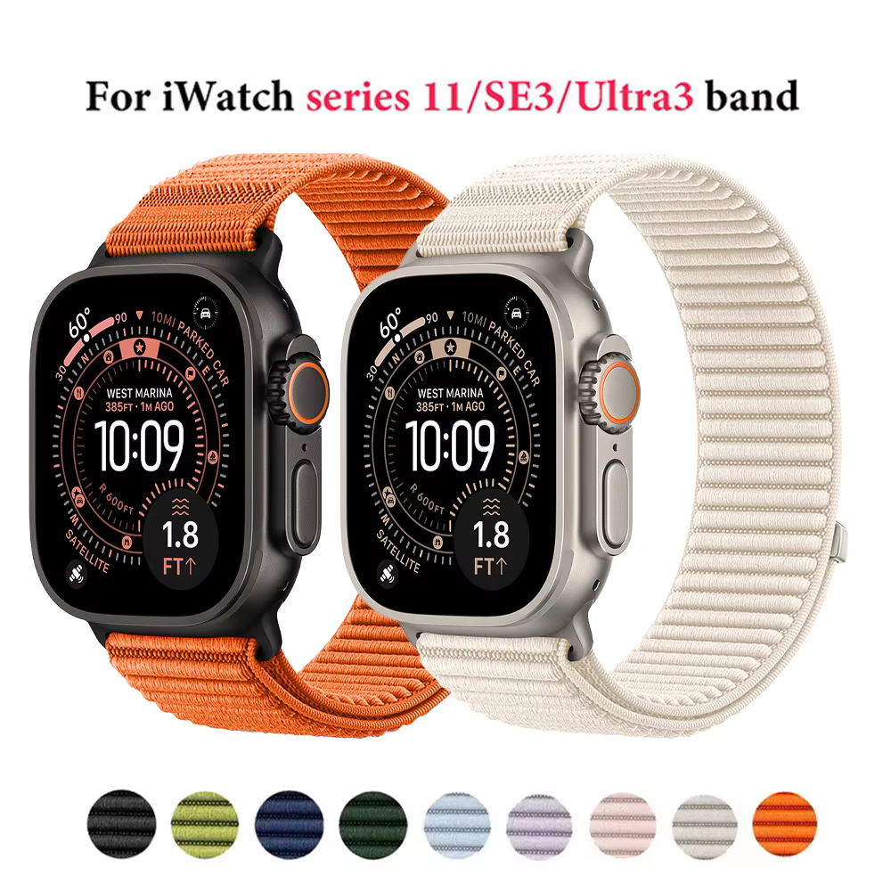 Boucle Sport pour Bracelet de montre Apple série 11/10/9/8/7/6/SE/Ultra2 3 49mm 46mm 45mm 44/42/41/40mm