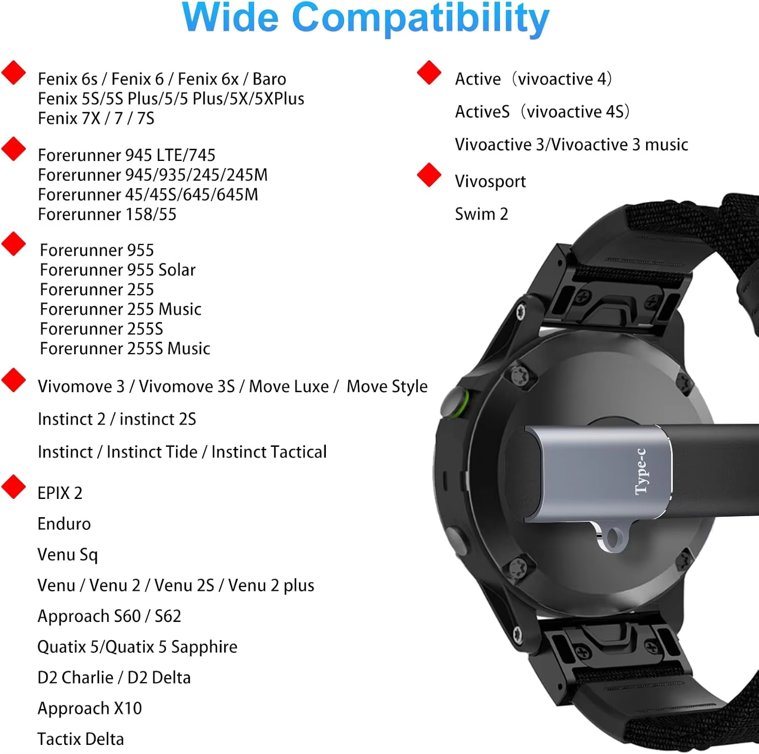 Adaptateur de chargeur de montre de type C