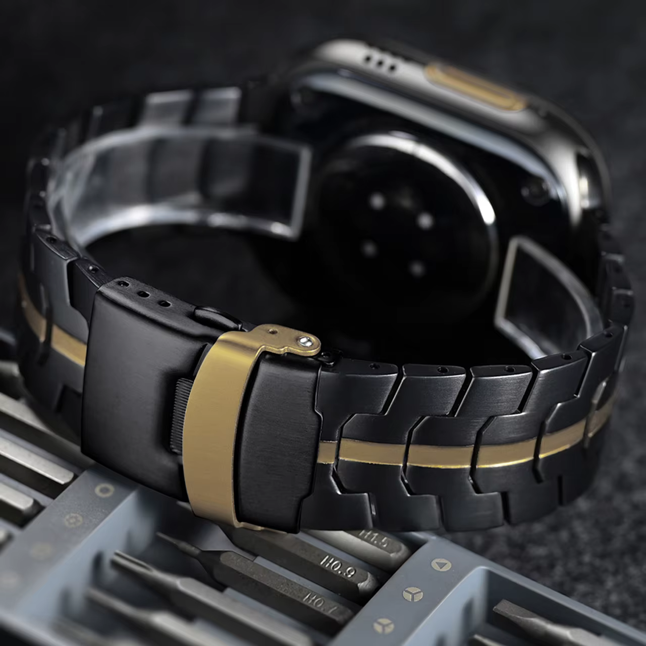 Bracelet en acier inoxydable pour Apple Watch série 11 10 9 8 SE 3 46mm 45mm 42mm 44mm