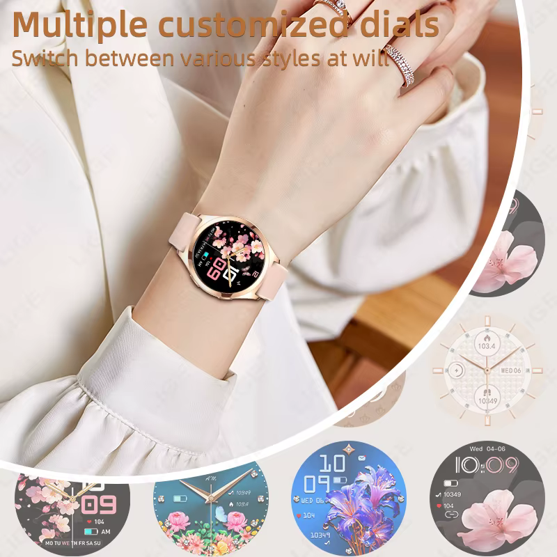 LIGE montre intelligente femmes répondre faire des appels 1.27 pouces Fitness Tracker