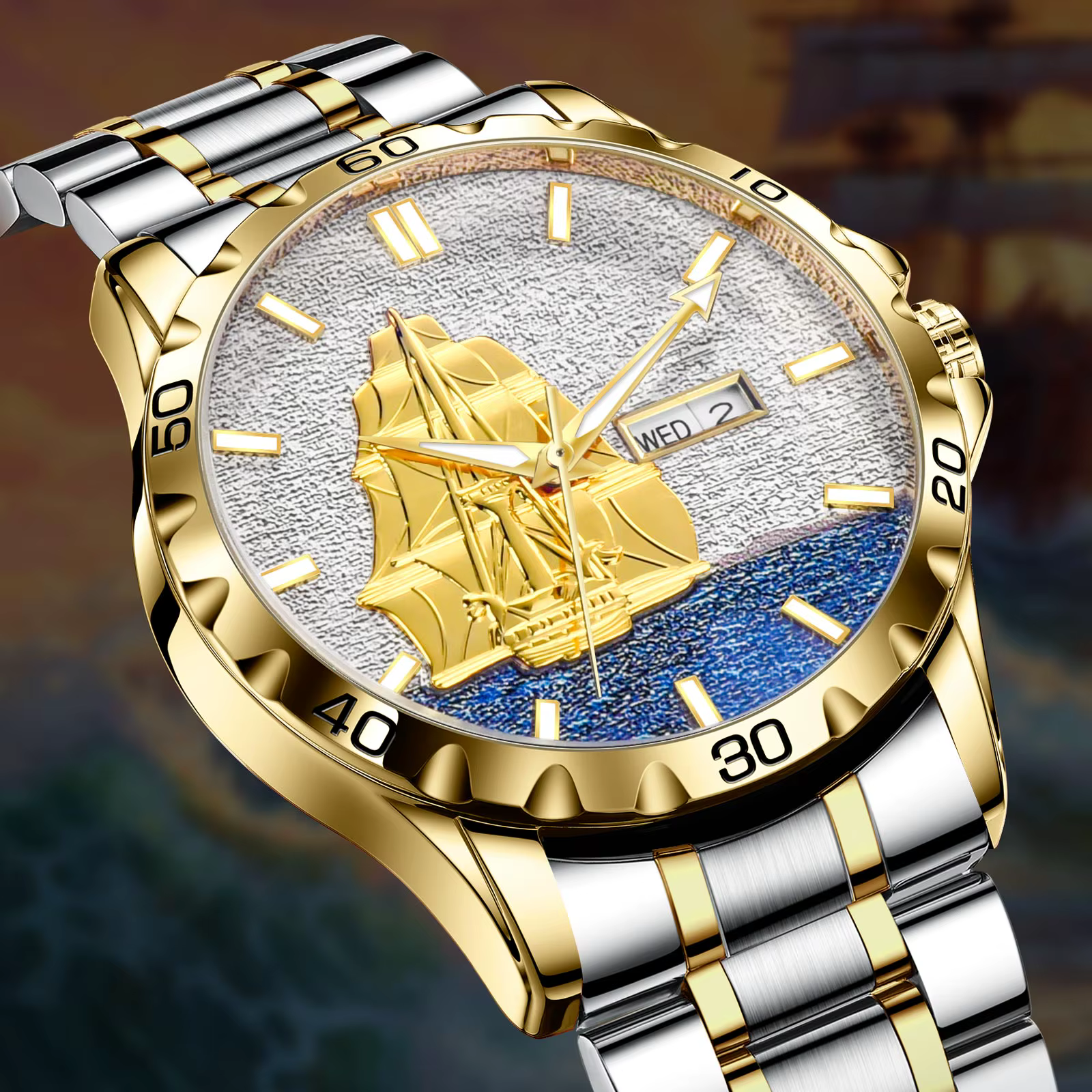 Glenaw Sailing série Top marque de luxe montre pour hommes mode affaires entièrement automatique mécanique