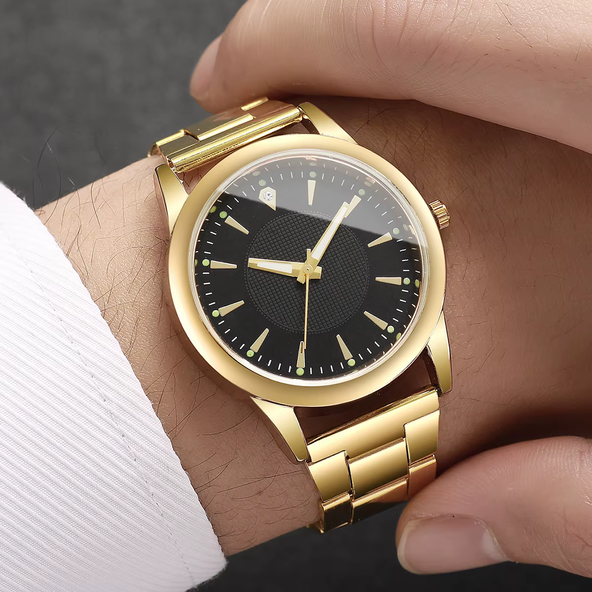 2 pièces montres de Couple hommes montre d'affaires mode analogique femmes