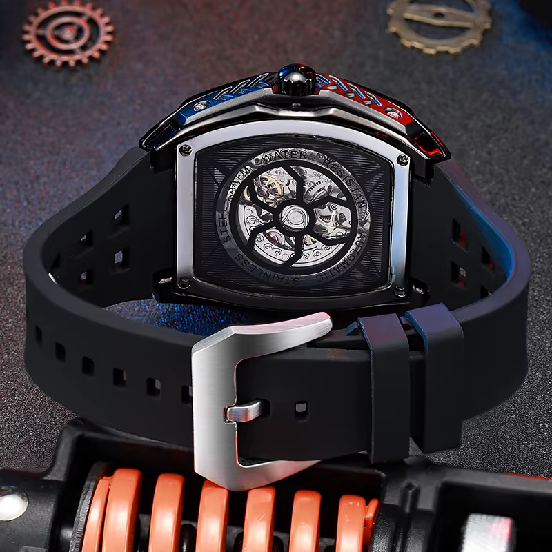 Montres pour hommes squelette lumineuses