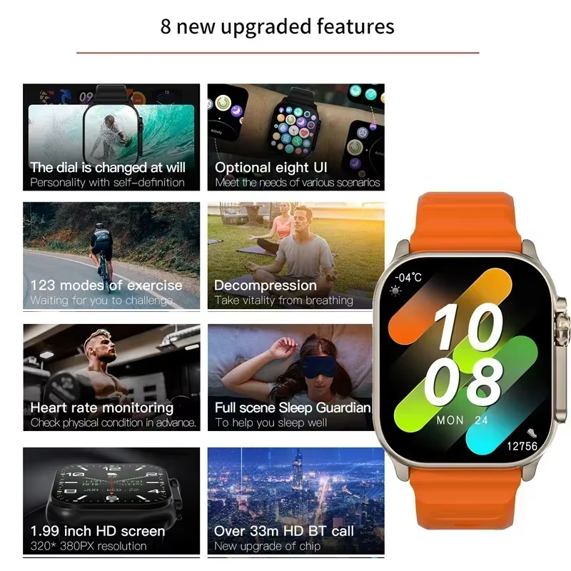 Nouvelle Montre Connectée 2026 Watch 10 Ultra 49mm avec NFC