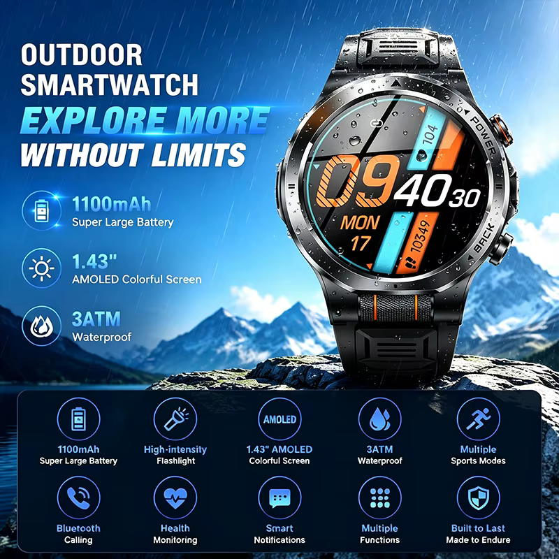 Montre connectée intelligente 3D avec interaction dynamique