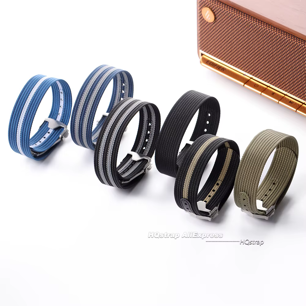Bracelet de montre en Nylon 20mm 22mm pour Omega pour Swatch ceinture étanche Sport boucle pliante bracelet de montre hommes femmes montres accessoires