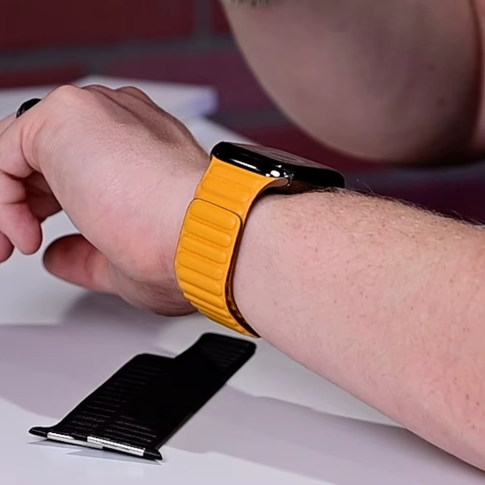 Lien en cuir pour Apple watch 7 bandes 40mm 44mm 42mm 38mm