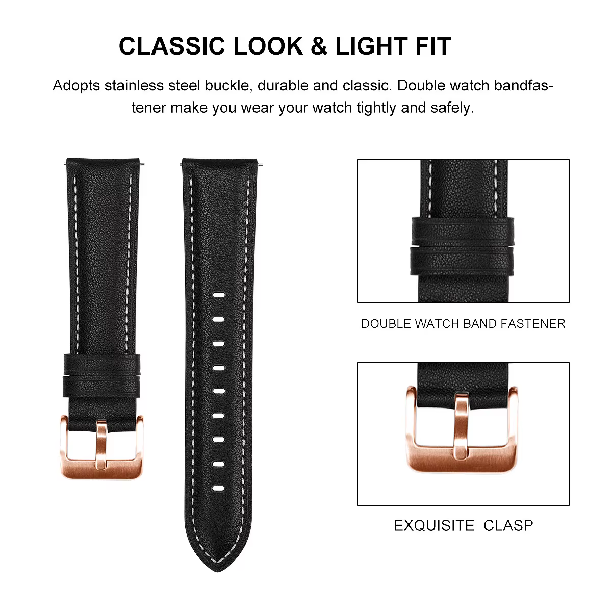 Bracelet de montre intelligente en cuir pour Garmin Venu 3S