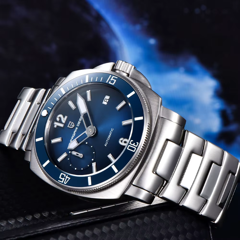 PAGANI DESIGN 43mm montre-bracelet mécanique lunette en céramique montre pour hommes haut de gamme 100M étanche montres automatiques Relogio Masculino