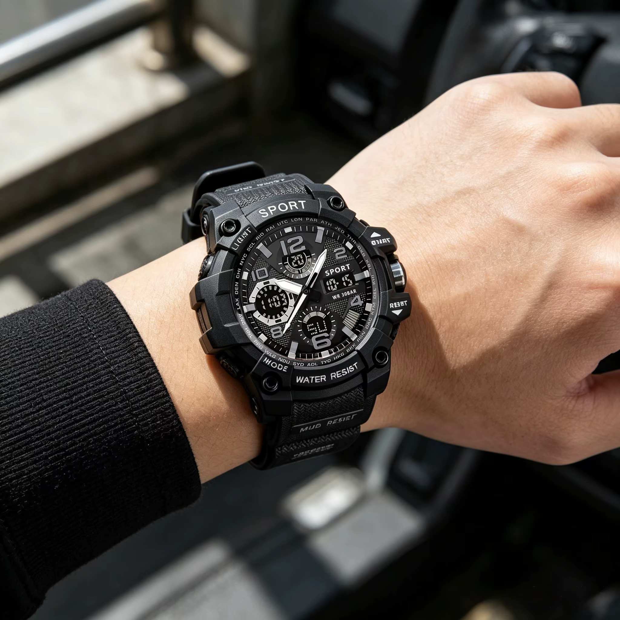 Montre électronique polyvalente pour hommes jeunes, montre multifonctionnelle pour étudiants - Un bon choix pour offrir à des amis et à la famille