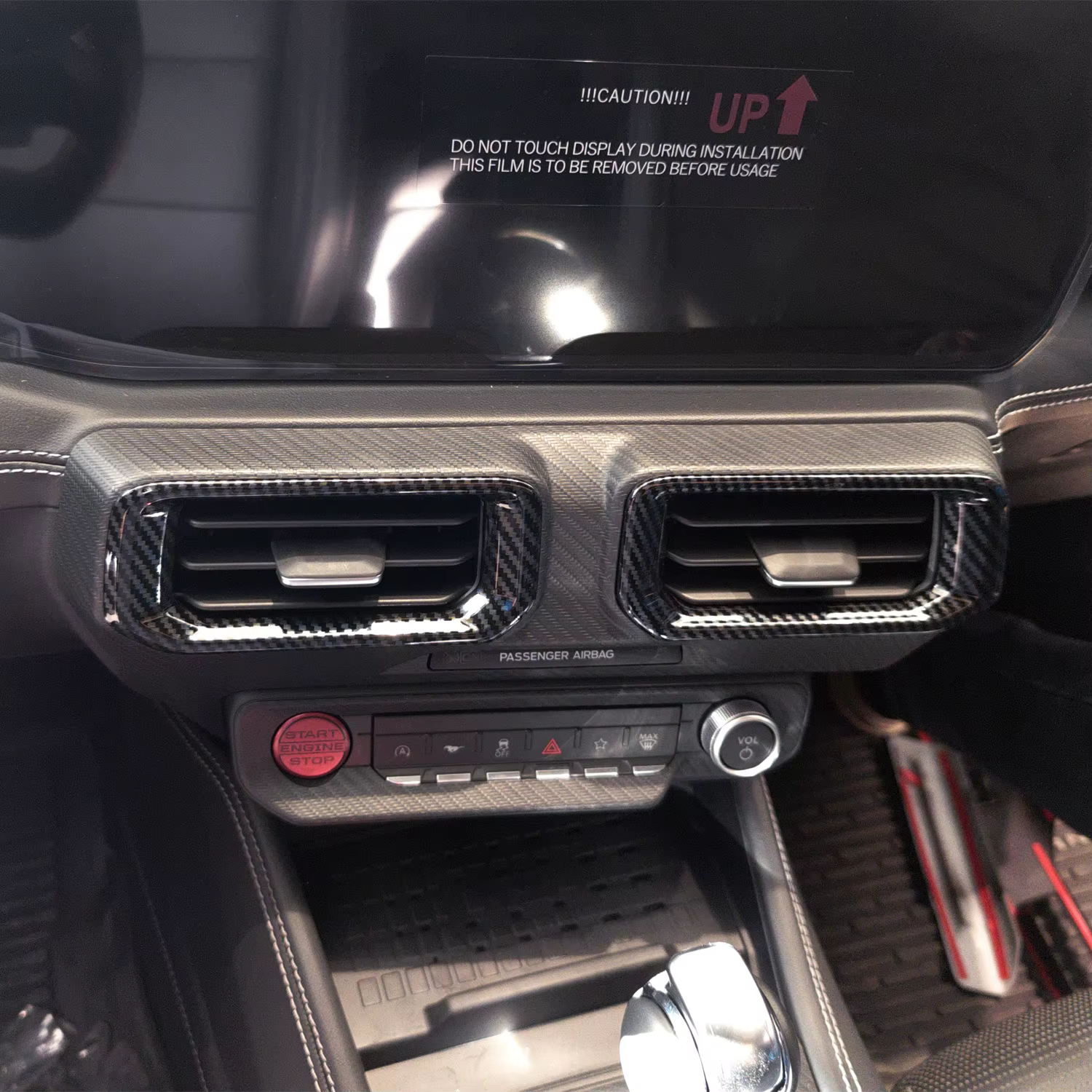 RHD! LHD! Couvercle de sortie de ventilation AC pour Console centrale ABS, accessoires de voiture pour Ford Mustang 2024 2025, 2 pièces
