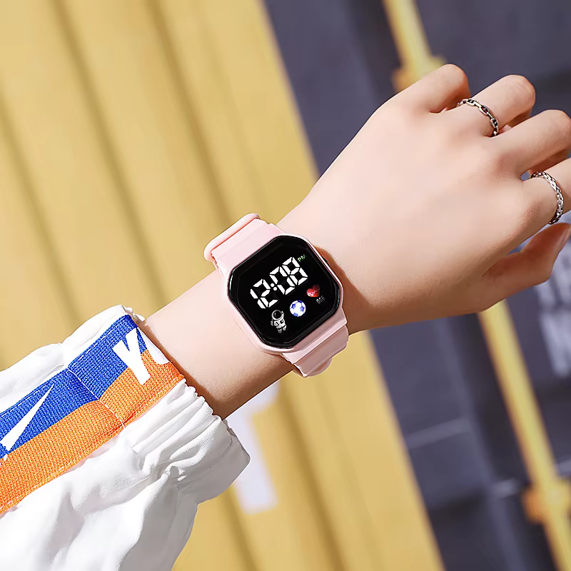 Montre de Sport numérique LED pour enfants