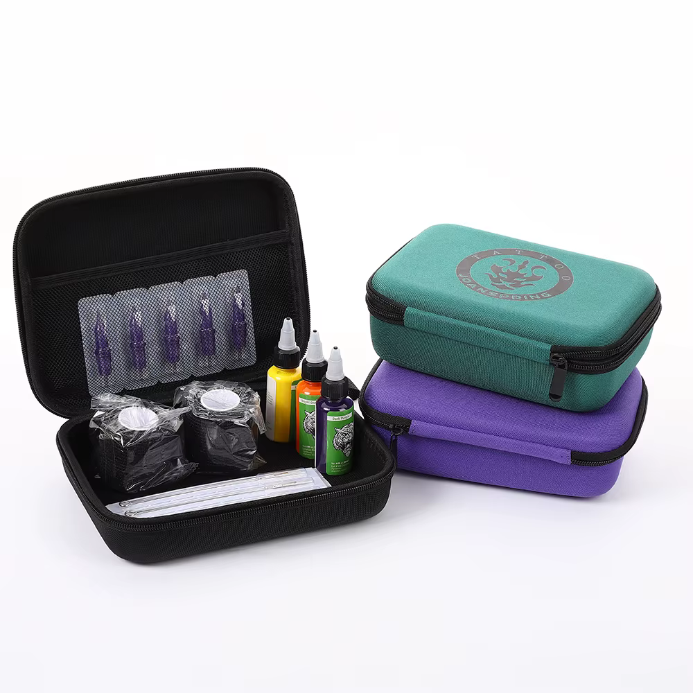 Boîte à outils pour Machine à tatouer noir/violet/vert, sac de rangement pour fournitures de tatouage, étui de maquillage multifonctionnel, accessoires de tatouage étanches
