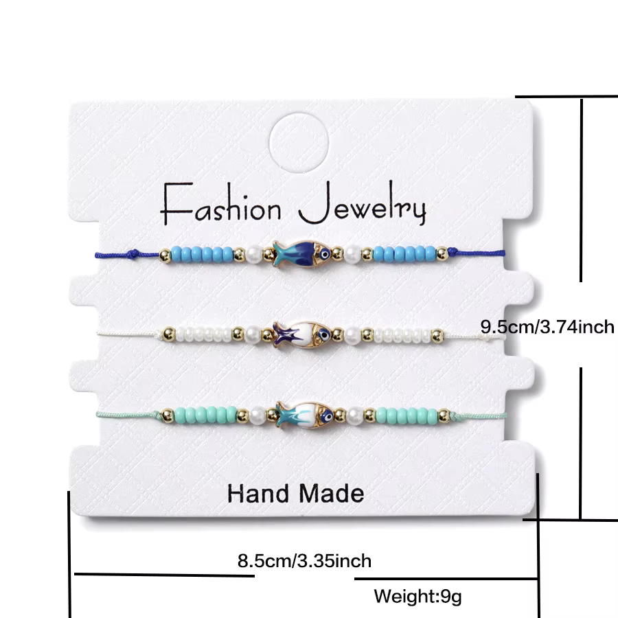 Nouvelle Collection : Ensemble de 3 Bracelets Empilables en Perles Légères et Confortables – Accessoires Décontractés pour la Plage et les Vacances, Idéal pour Femmes et Filles