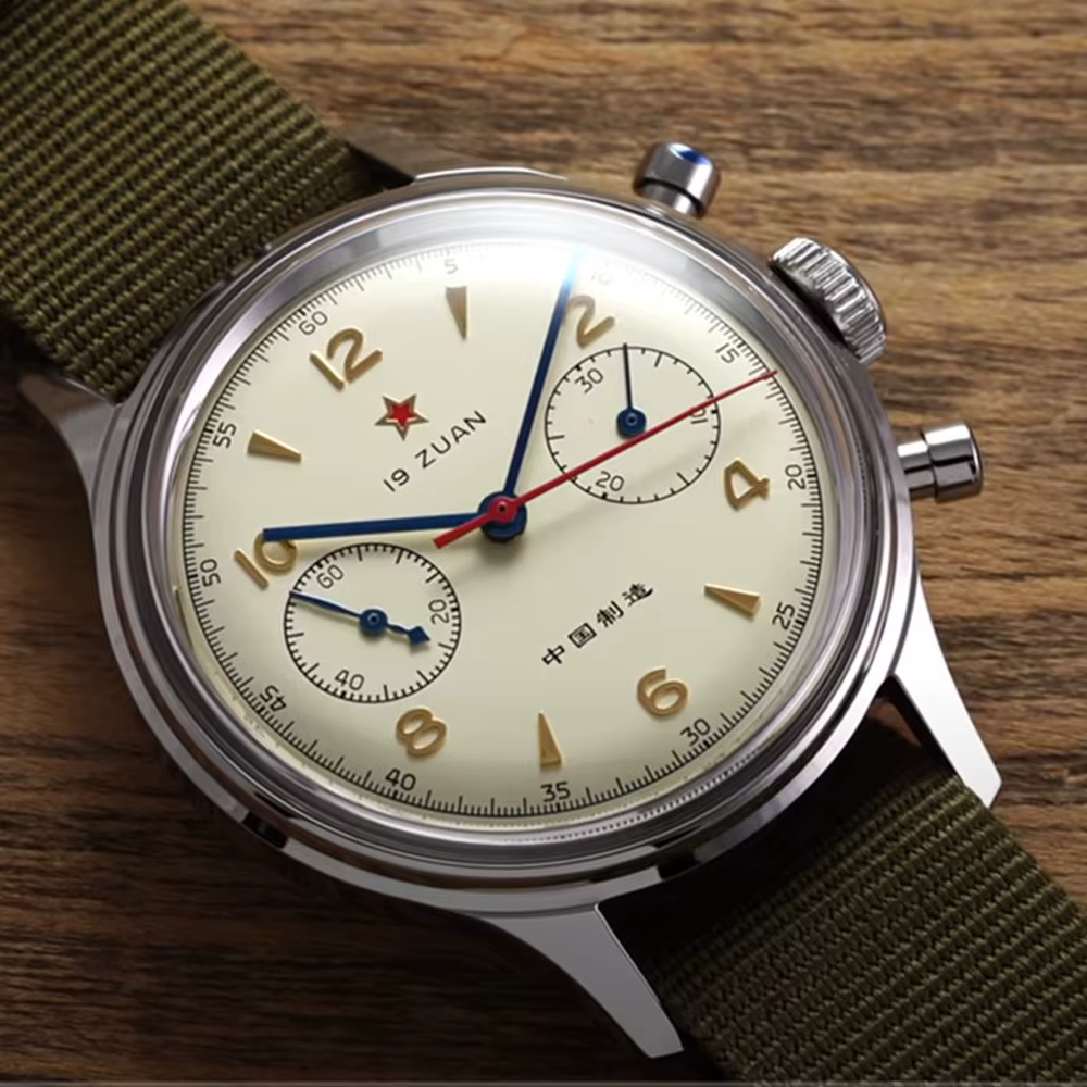 Montre de pilote rétro Red Star 1963 pour hommes