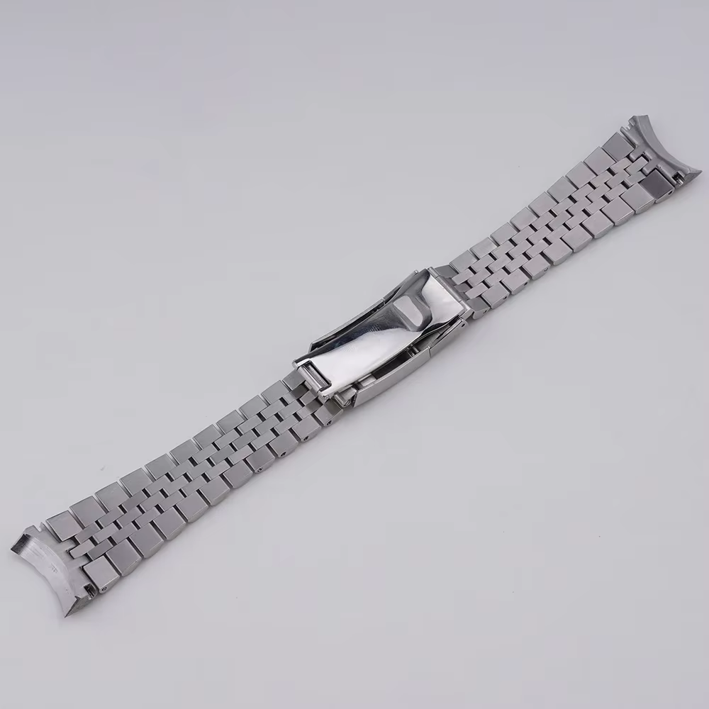 Rolamy 22mm jubilé Bracelet de montre pour Casio MDV-106 MDV-106A MDV-106B MDV106G MDV107 316L argent or solide lien fin