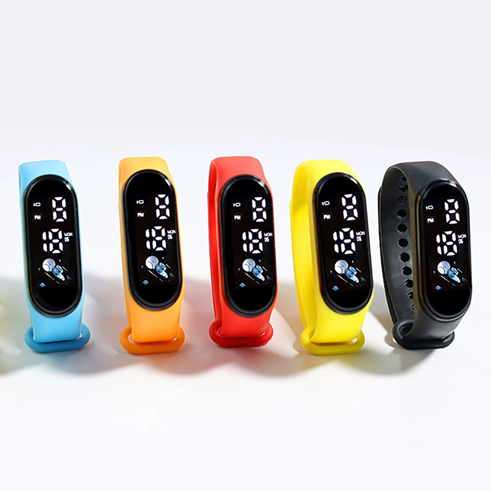 Montre intelligente étanche en silicone pour enfants