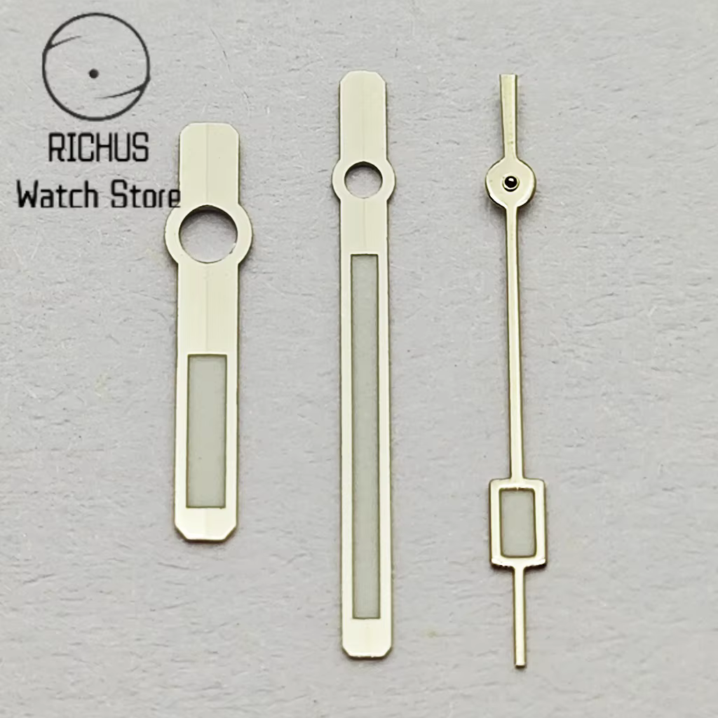 RICHUS 8285 argent noir bleu or Rose or aiguilles de montre vert lumineux