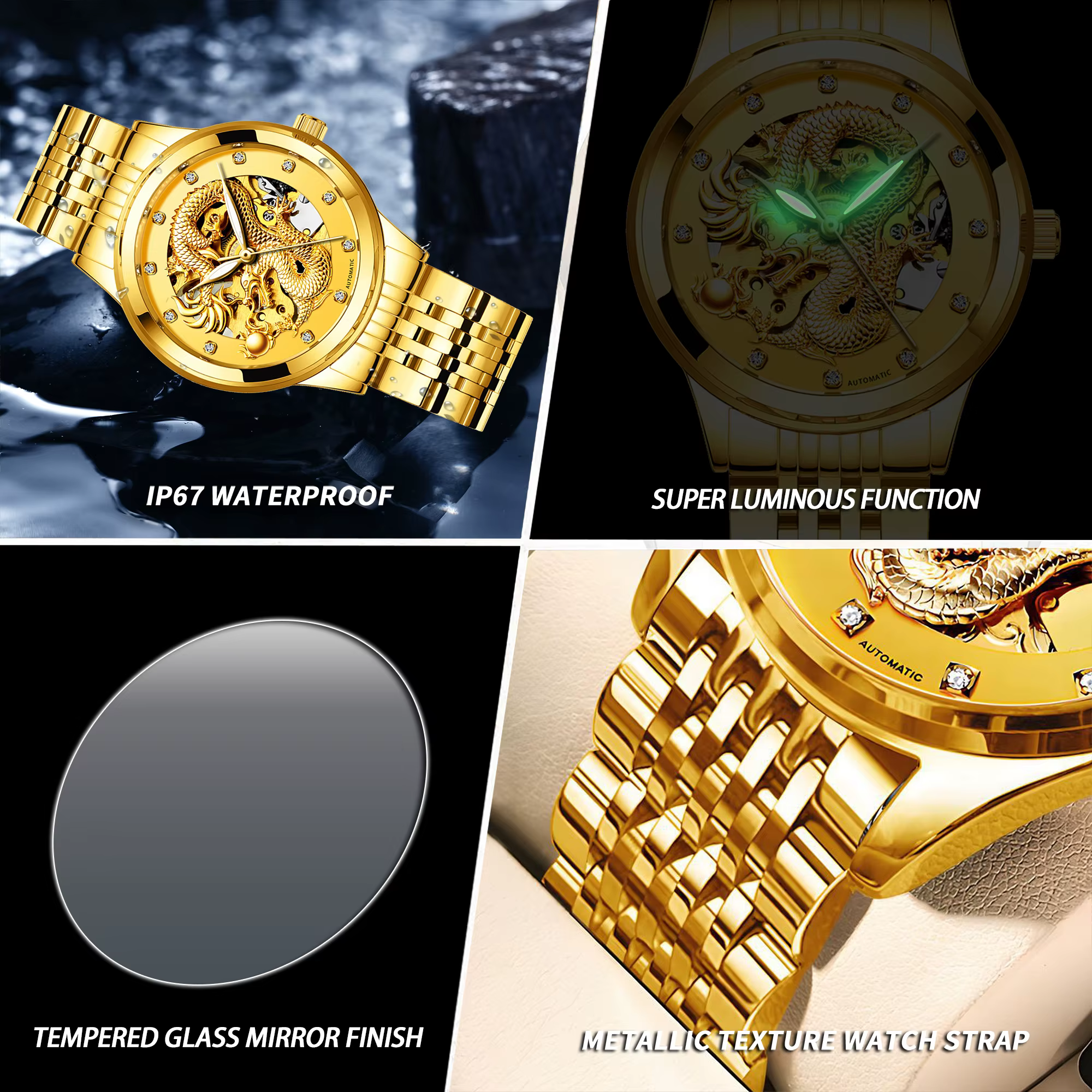 Montre automatique pour homme BINBOND