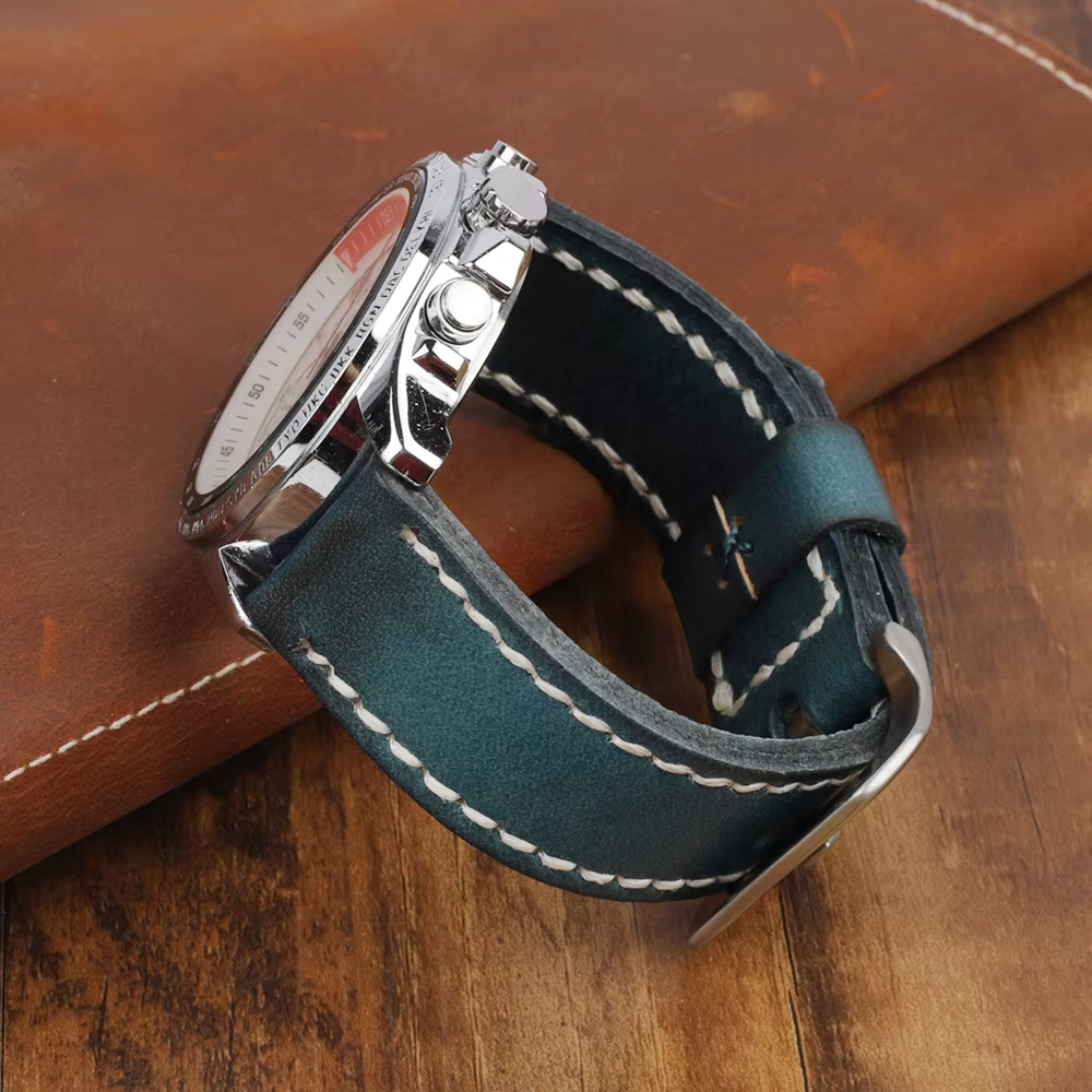 Bracelet de montre en cuir véritable pour Panerai