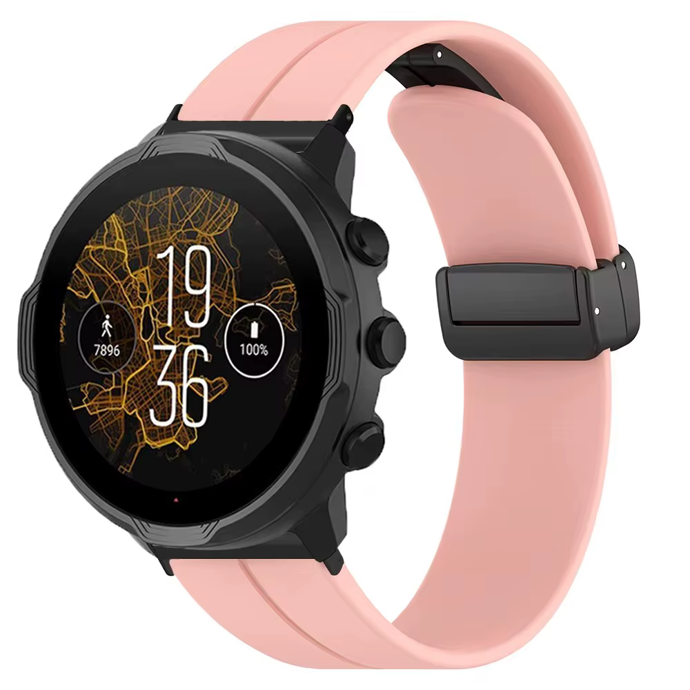 Pour Suunto 9/ 7 / D5/ Spartan Sport poignet HR/ Baro Sports boucle magnétique 24mm bracelet de montre en Silicone